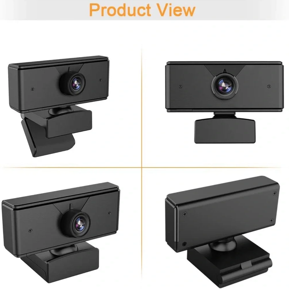1080P Full HD Webcam with Mic, Quick Focus, Computer Camera for Online Video
